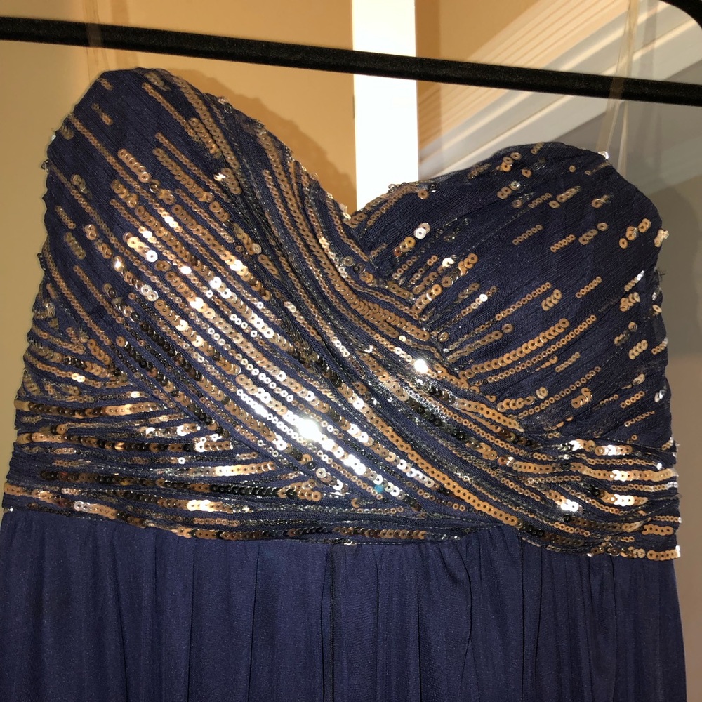 Navy blue prom dress